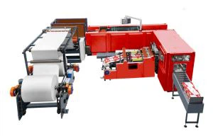 Dobbel roterende kniv Copy Paper Reel Cutting og pakking av produktlinje